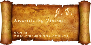 Javorniczky Vivien névjegykártya